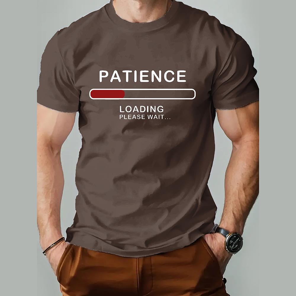 Chaokebang Grappig 3D-letterprint T-shirt voor heren, modieuze eenvoud, korte mouwen, casual O-hals, oversized T-shirt, ademende T-shirts M