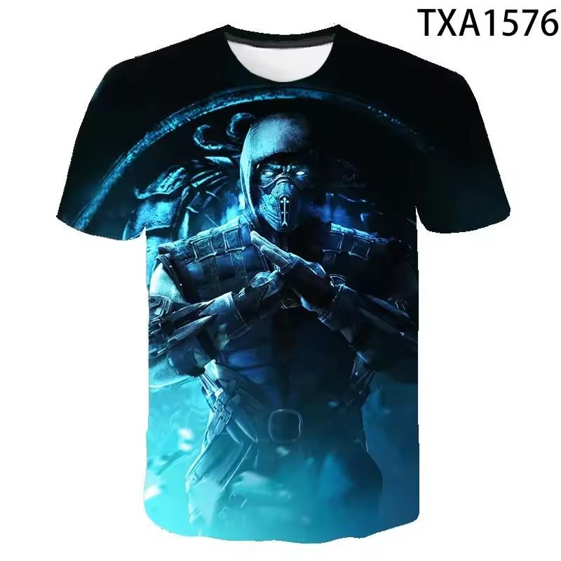 Forever Men Mortal Kombat 3D T-shirt Heren T-shirt Vechtspel Streetwear Korte Mouw Heren Zomer Casual Cool Tee Tops M