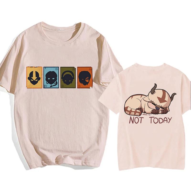 WowClassic Mode Mange T-shirt Avatar The Last Airbender Y2k Shirt Streetwear Appa Yip Casual T-shirt Hip Hop Harajuku Tees Tops Kleding T-shirts Heren L