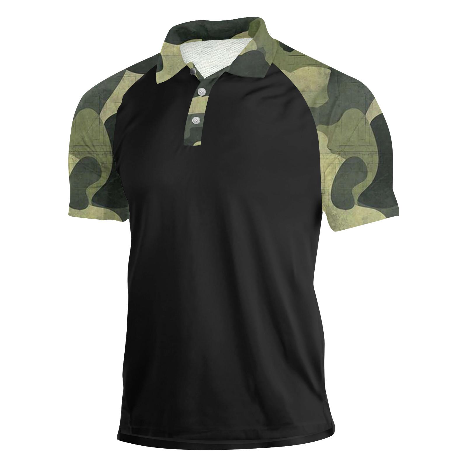 Choose one Heren zomer T-shirt camouflage print korte mouwen shirt M