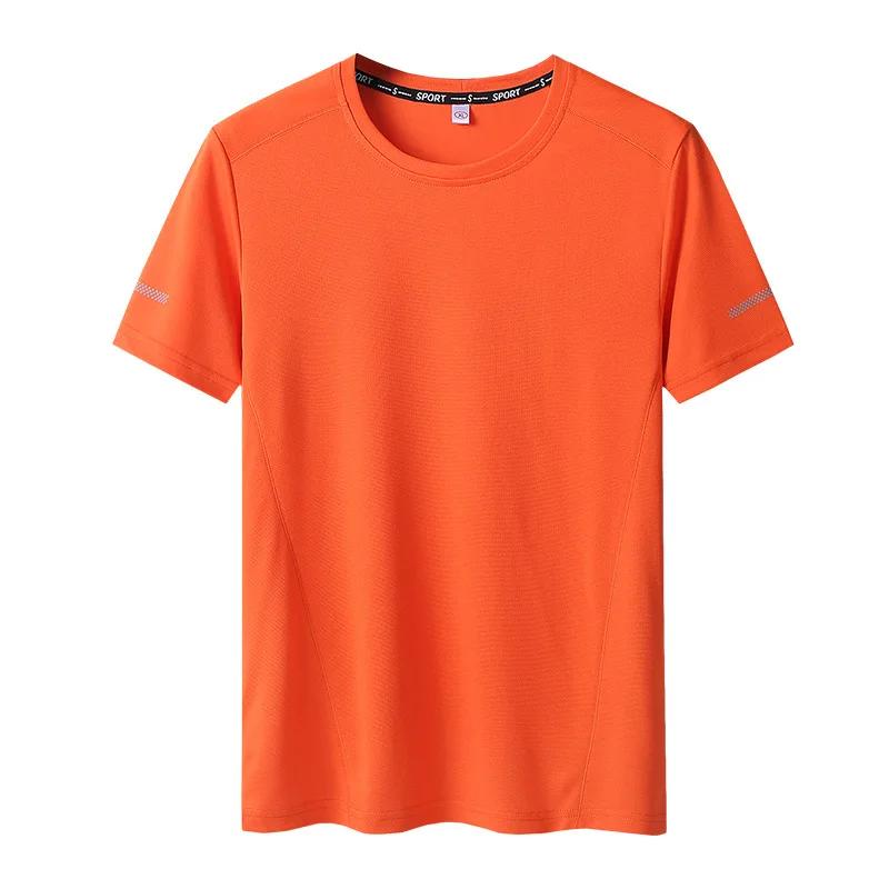 DOKI Zomer heren T-shirt grote maten snel drogend T-shirt voor heren ronde hals plus size korte mouwen oversized T-shirt XXL