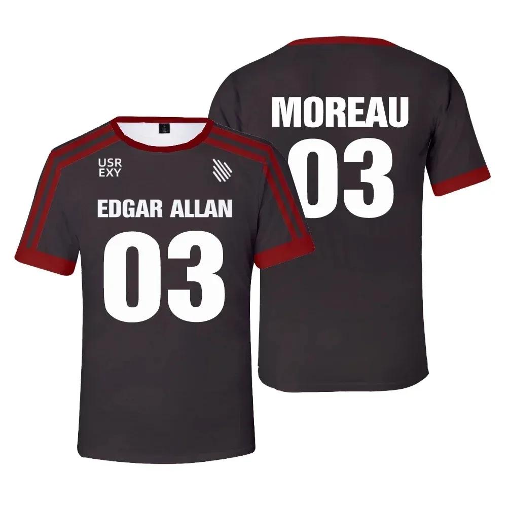Bobby 2 The Foxhole Court Edgar Allan Ravens Lacrosse Jersey Cosplay MORIYAMA KNOX T-shirt 3D voor mannen/vrouwen kleding kinderen tops L