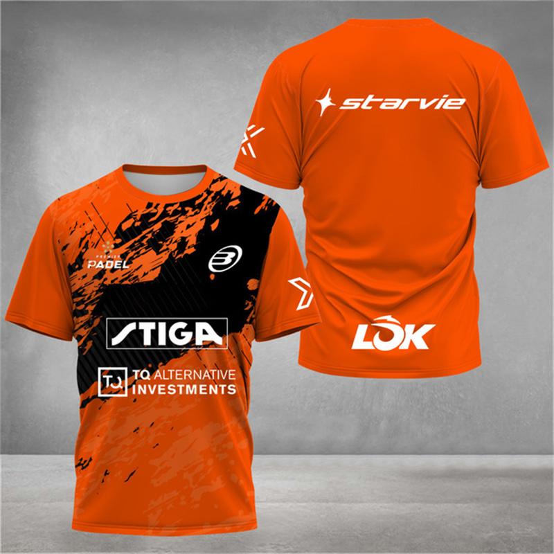 New trendy clothing Stijlvol 3D-geprint heren T-shirt Padel Jersey Ademend Snel drogend Tennis T-shirt met korte mouwen Grote maten Sportkleding Fitnesskleding 6XL
