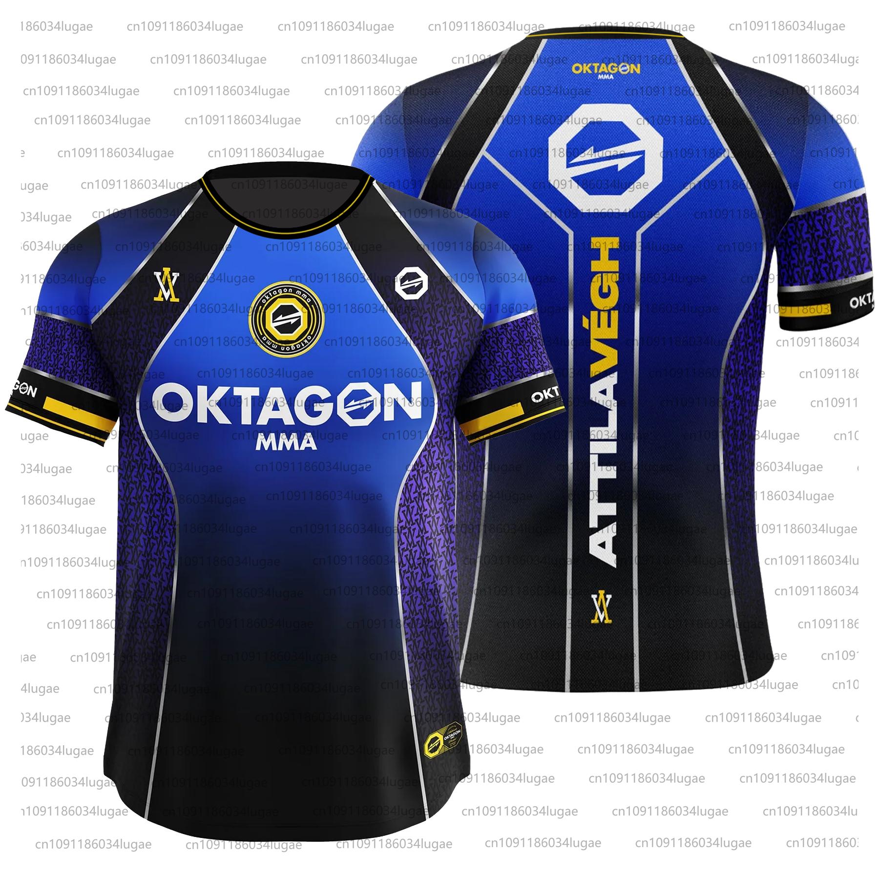 ETST 006 2025 Zomerprint OKTAGON Fighting Fighter Fans Uniform Heren Dames Ademend Ronde Hals Korte Mouw Heren Casual T-shirt Jersey L