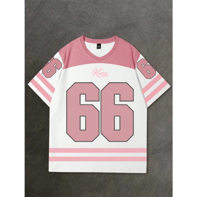 ETST 006 2025 V-hals jersey T-shirt korte mouw retro sportstijl heren sport V-hals T-shirt sneldrogend comfortabel ademend S