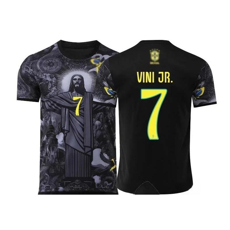 Bobby3 Voetbal Trainings T-shirt Speciale Editie Braziliaanse Christus de Verlosser 3D Print Sneldrogend Ademend Sportief Korte Mouw 2025nieuw L