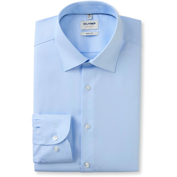 Olymp Overhemd Lange Mouw  Level Five Overhemd Extra Lange Mouwen Twill Lichtblauw