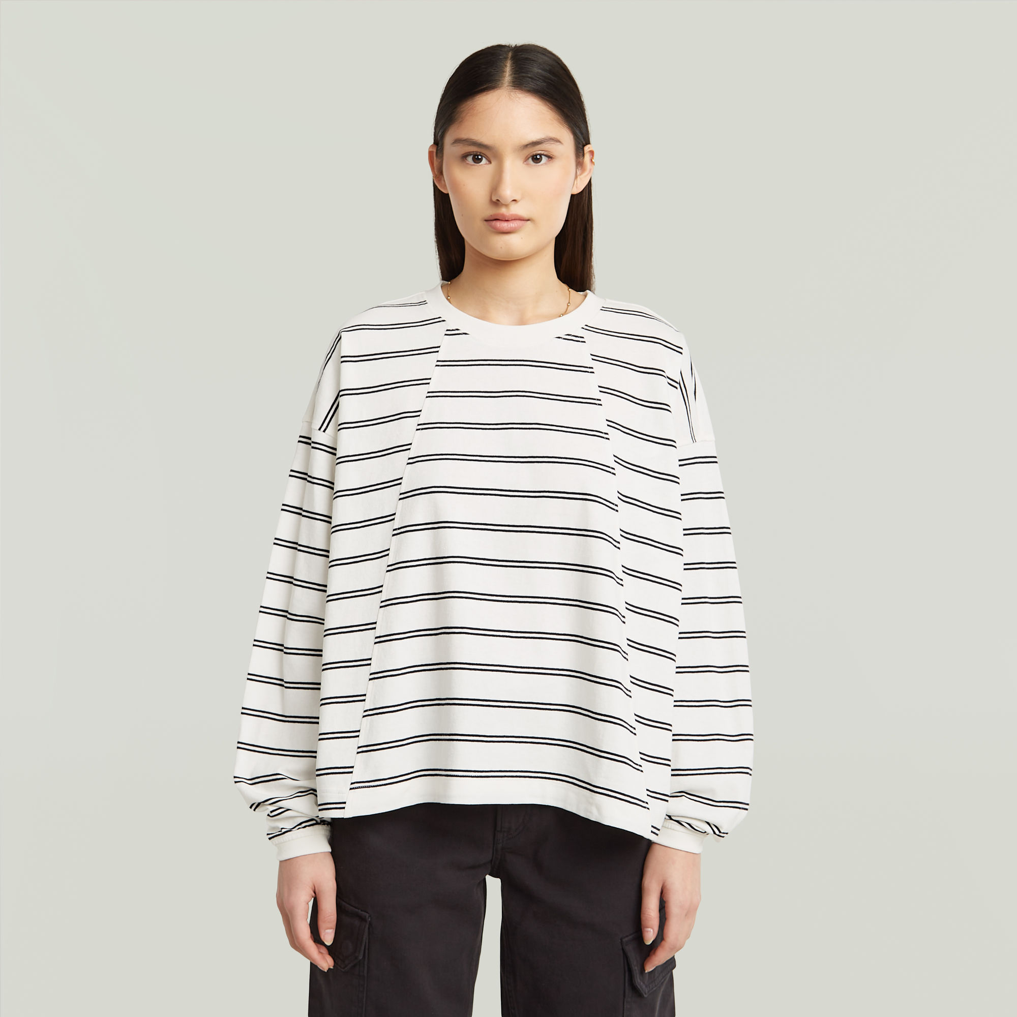 G-Star RAW A-Line Stripe Oversized T-shirt - Meerkleurig - Dames