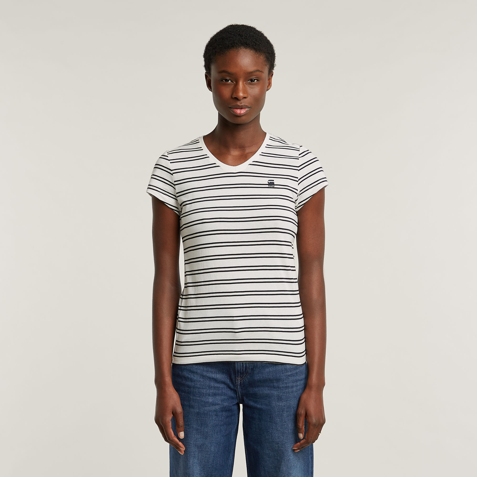 G-Star RAW Stripe Eyben Slim V 2.0 T-shirt - Meerkleurig - Dames