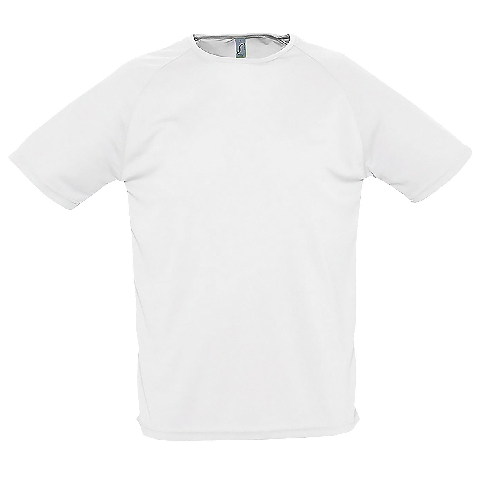 SOLS Sportief prestatie-T-shirt met korte mouwen voor heren S wit