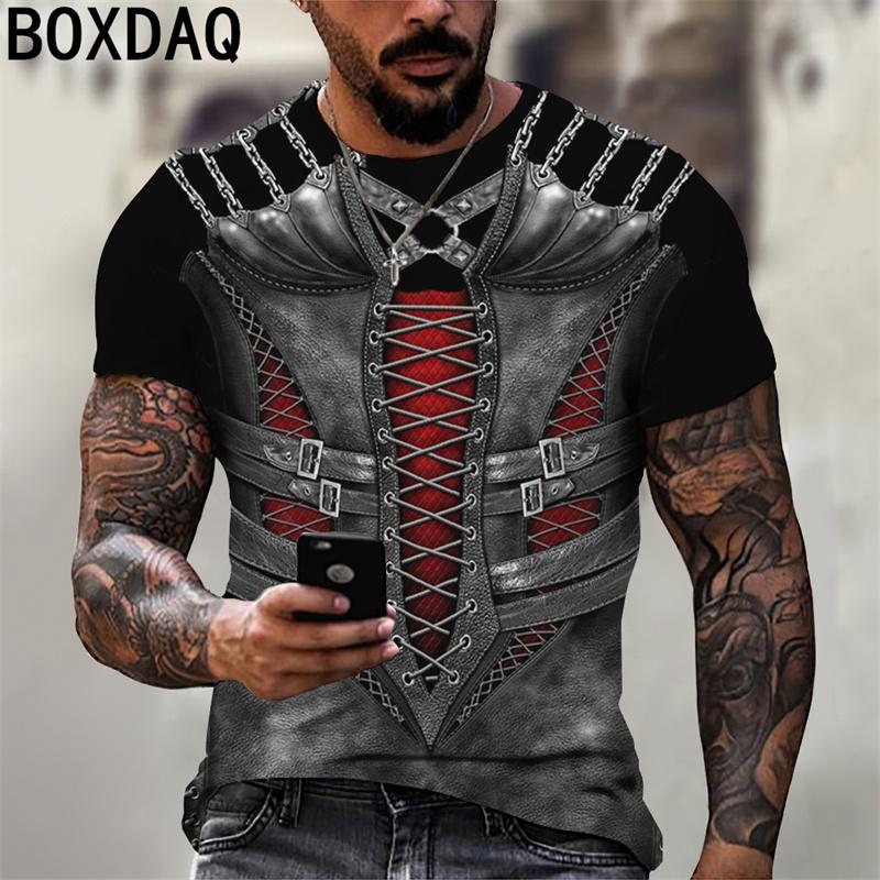 ETST WENDY 05 Middeleeuwse Armor T-shirts Grappige Losse Korte Mouwen Tops Mannen Zomer Casual Oversized T-shirt 2023 Nieuwe Persoonlijkheid Straat Cool tops M