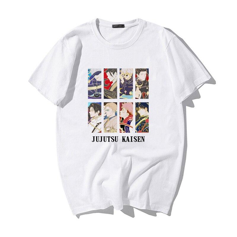WE BELIEVE Mannen T-shirt Harajuku Jujutsu Kaisen Grafische Unisex Korte Mouw T-shirt Cool Cartoon Anime Casual T-shirt Mannelijke Streetwear Tops 4XL