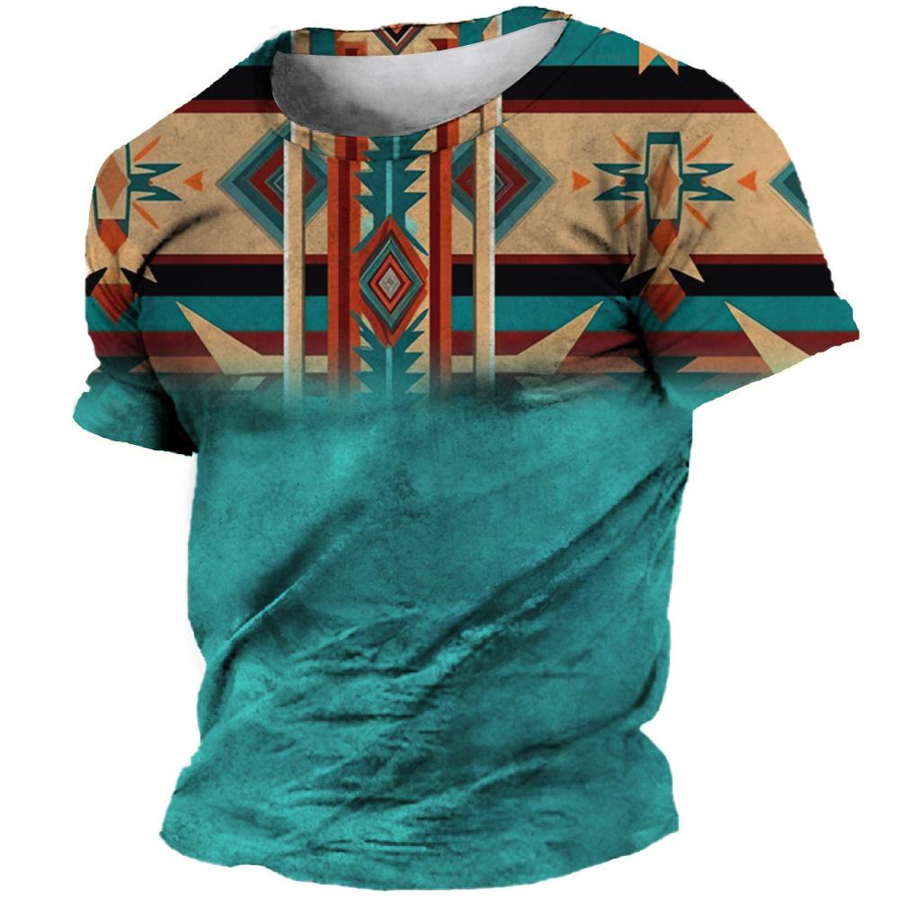 ETST 03 Afrikaanse kleding voor mannen Dashiki T-shirt traditionele kleding korte mouw casual retro streetwear vintage etnische stijl 6XL