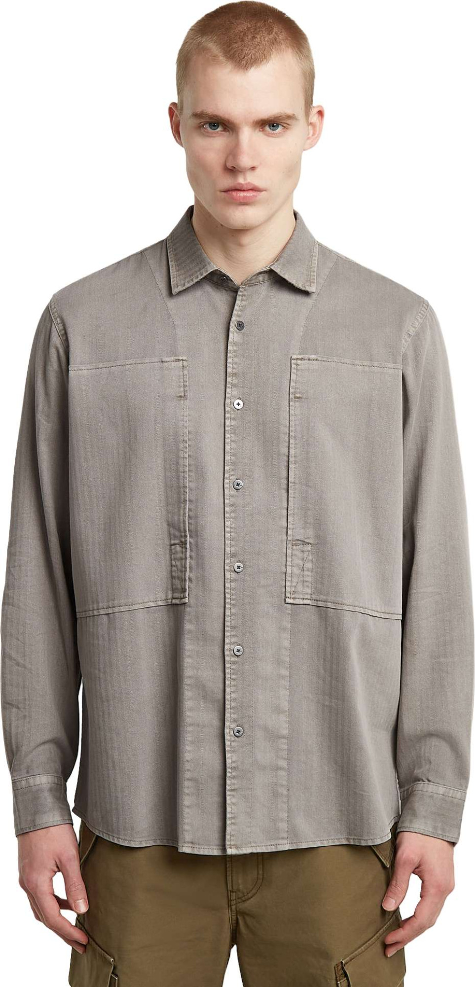 G-Star Panelled pkt regular shirt ls