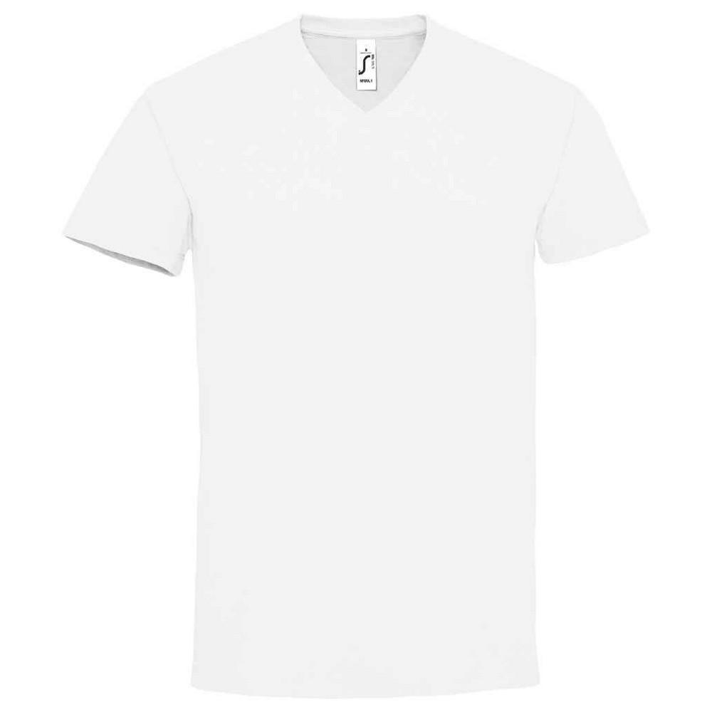 SOLS keizerlijke T-shirt met V-hals voor heren L wit