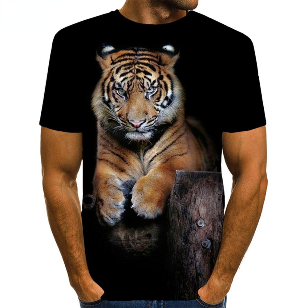 ETST 07 Heren Dieren T-shirt 3D-bedrukt Luipaardprint Heren Zomer Dier Grafisch Beest Grafisch Dames/Heren Nieuwigheid Hip Hop Streetwear XL