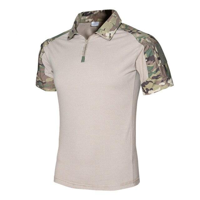 MY OWN STYLE Camouflage Tactische T-shirt Mannen Korte Mouw US Army Airsoft Combat BDU Shirt Multicam Assault Militaire Wandelen Jacht Shirts XL