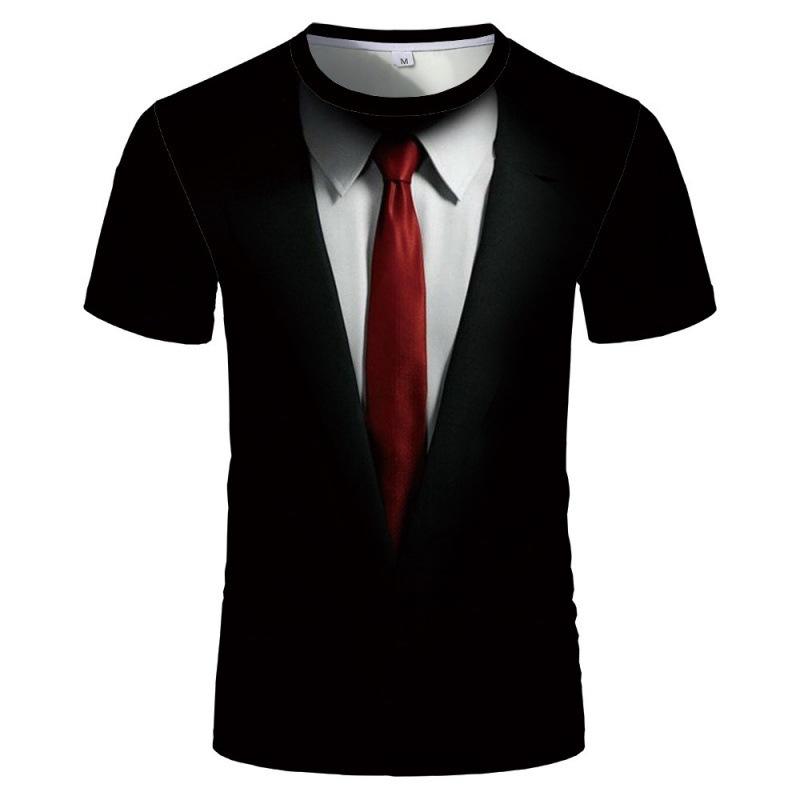WowClassic Zomer heren T-shirt 3D Cartoon Print Tees Losse Ronde Hals Korte Mouw Tops Herenkleding XL