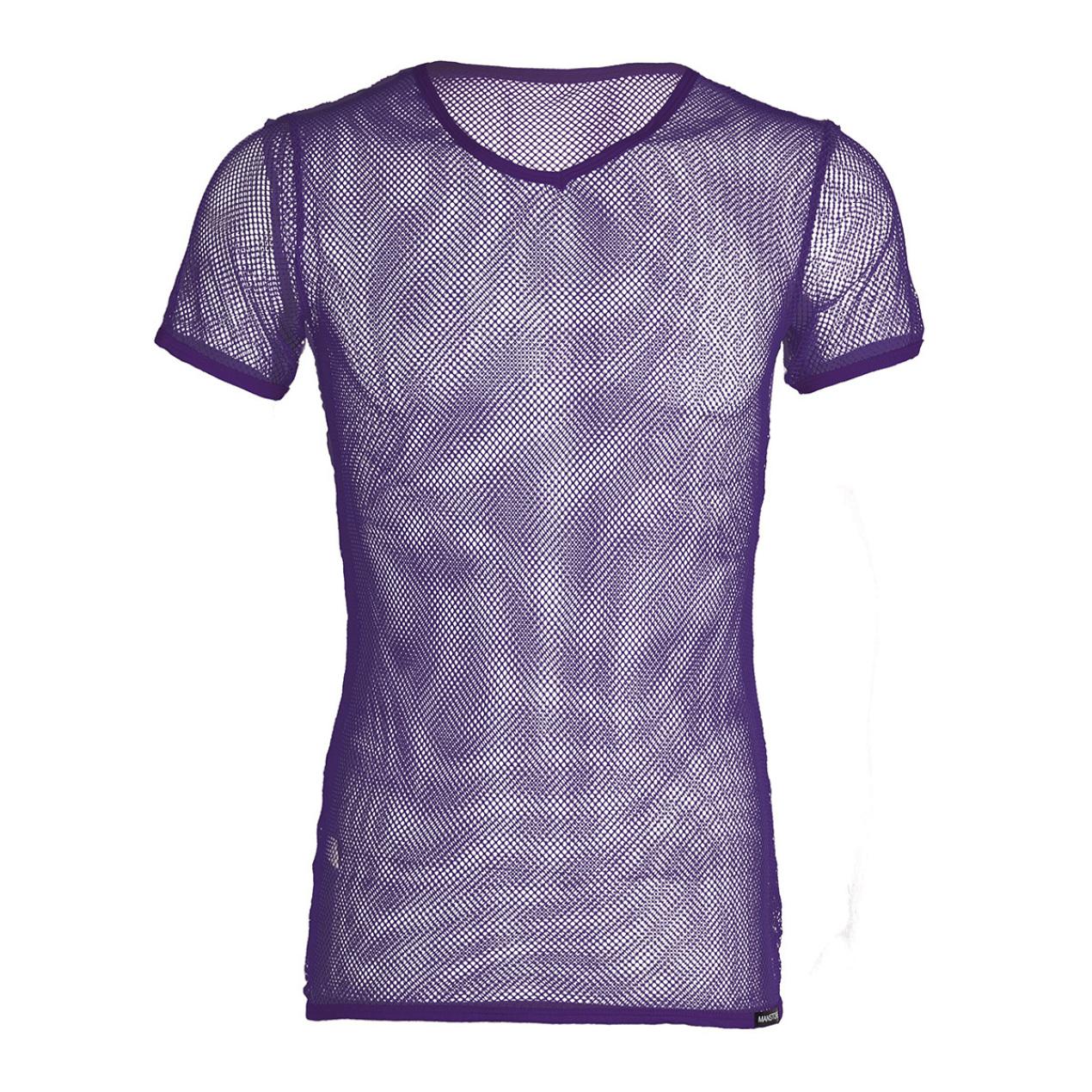 IEFiEL Zomer Cool Mesh Slim Casual T-shirt met korte mouwen Mesh T-shirt Man Doorzichtig vest Tops XL