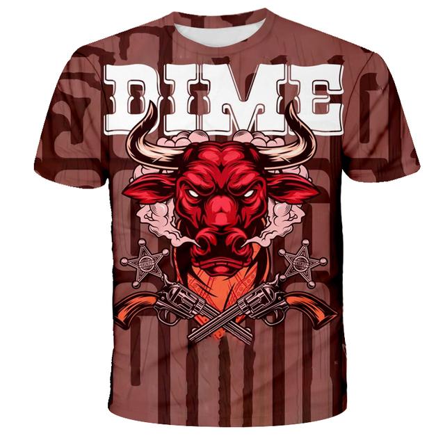 Baibao QIQI Dier Vee 3d Print Mannen En WomenT-shirt Zomer Klassieke Casual O Hals Korte Mouw Mode Losse Oversized Tops T-shirt mannen XXL