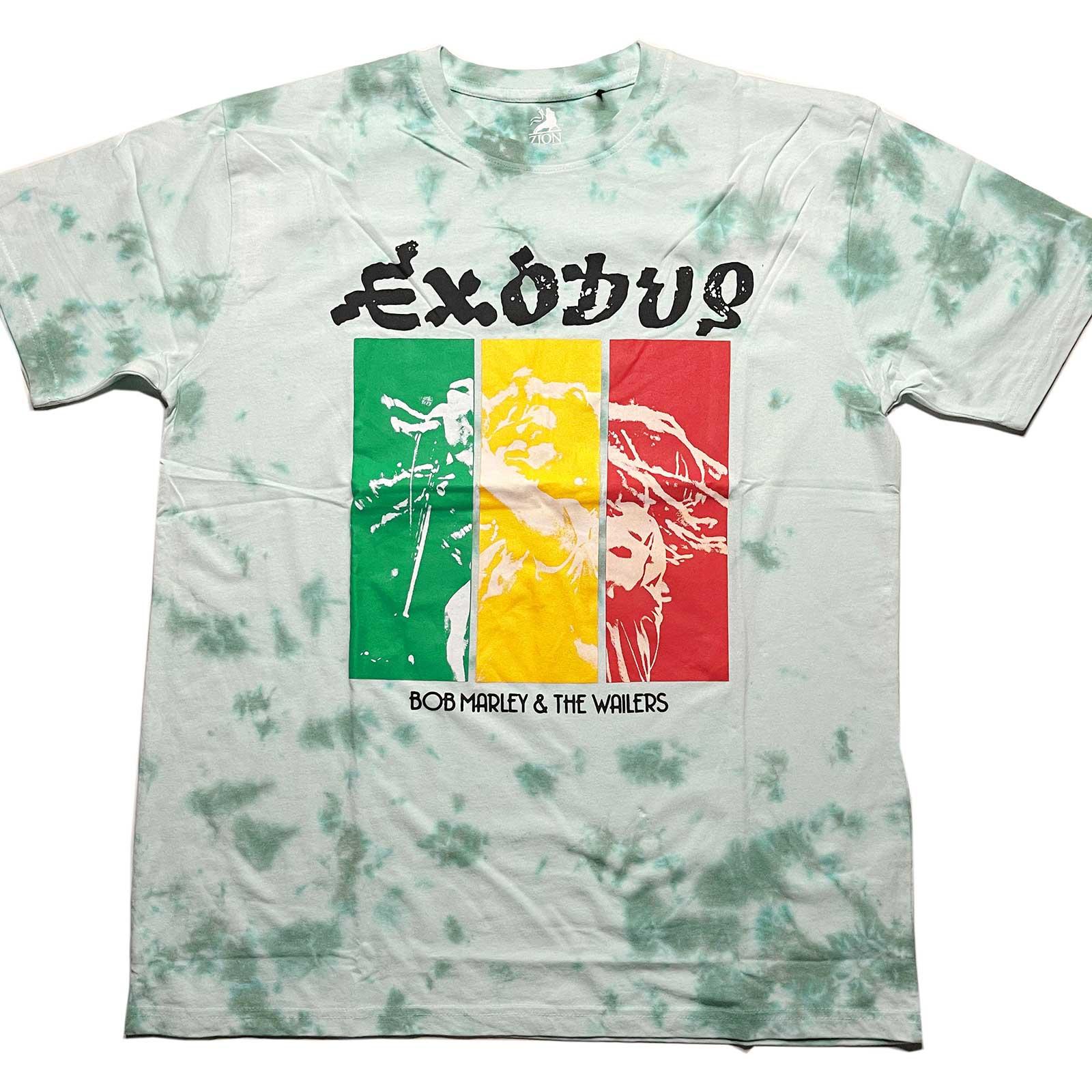 Bob Marley Unisex Adult Rasta Colours Tie Dye T-Shirt S groen