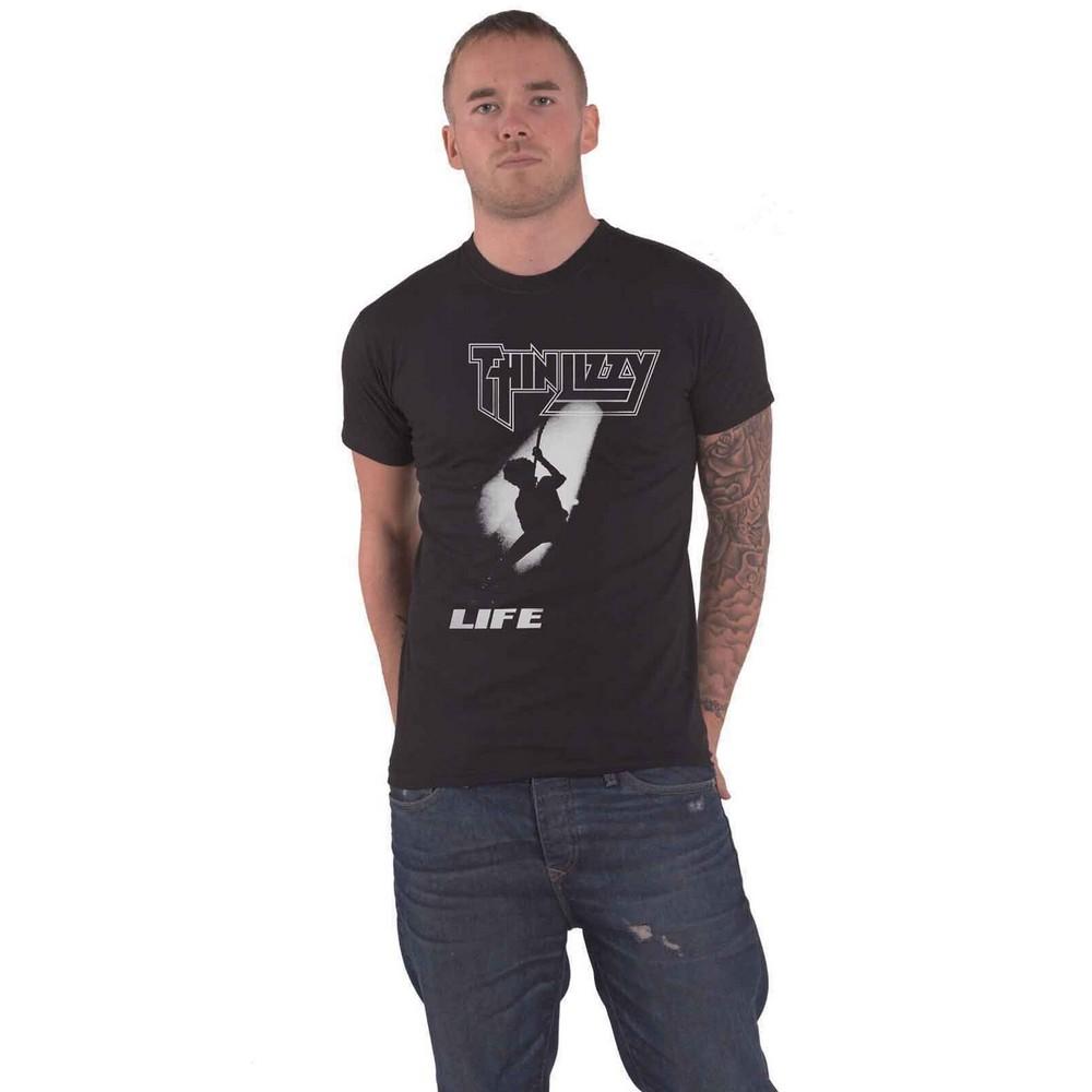 Thin Lizzy Dun Lizzy Unisex volwassen leven katoenen T-shirt M zwart
