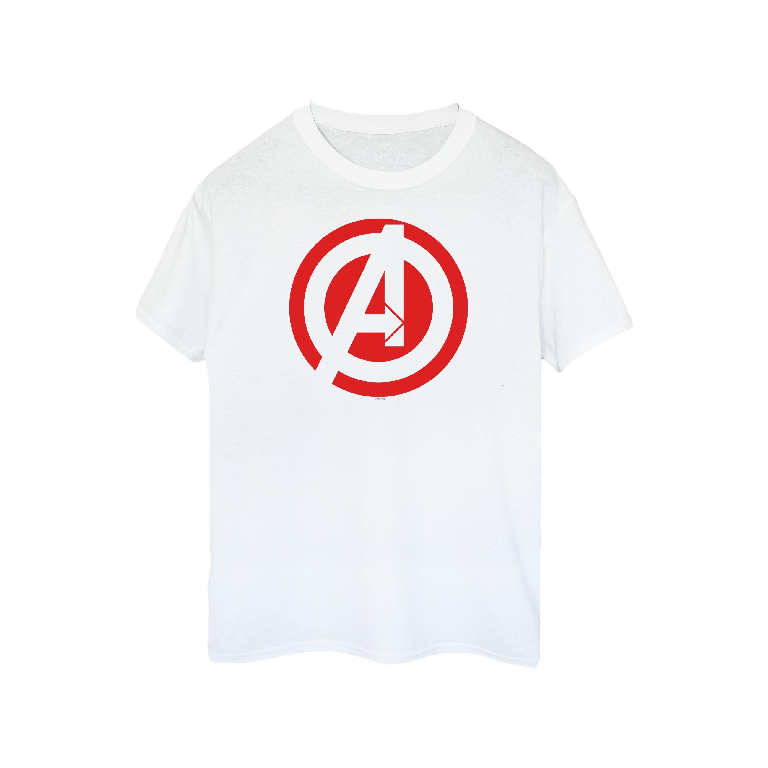 Avengers Assemble katoenen T-shirt met effen logo voor heren XL wit