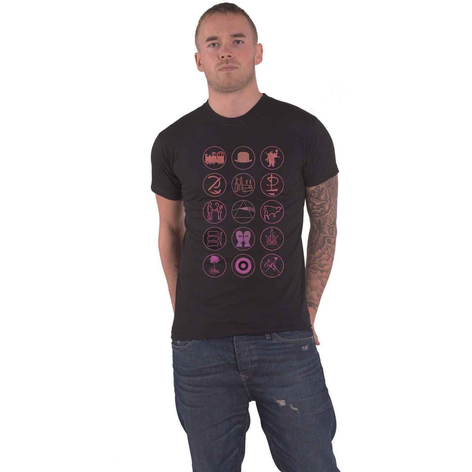Pink Floyd Unisex volwassen symbolen katoenen T-shirt XXL zwart