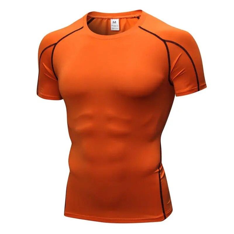 BOOSKU Zomer Heren T-shirt Korte Mouw Sneldrogend Ademend Fitness T-shirt Heren Tee Tops Effen Kleuren XL