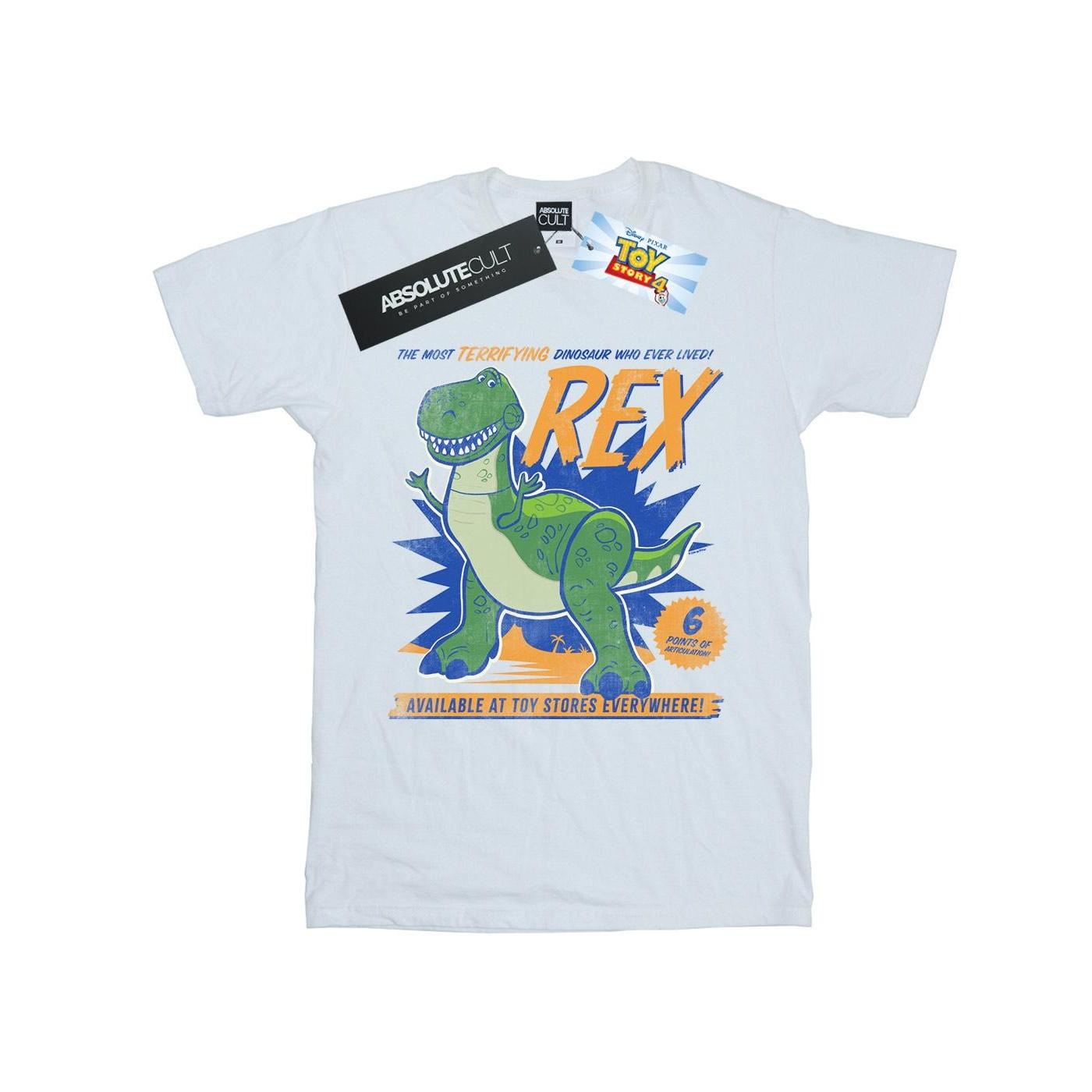 Disney Heren Toy Story 4 Rex angstaanjagende dinosaurus T-shirt 4XL wit