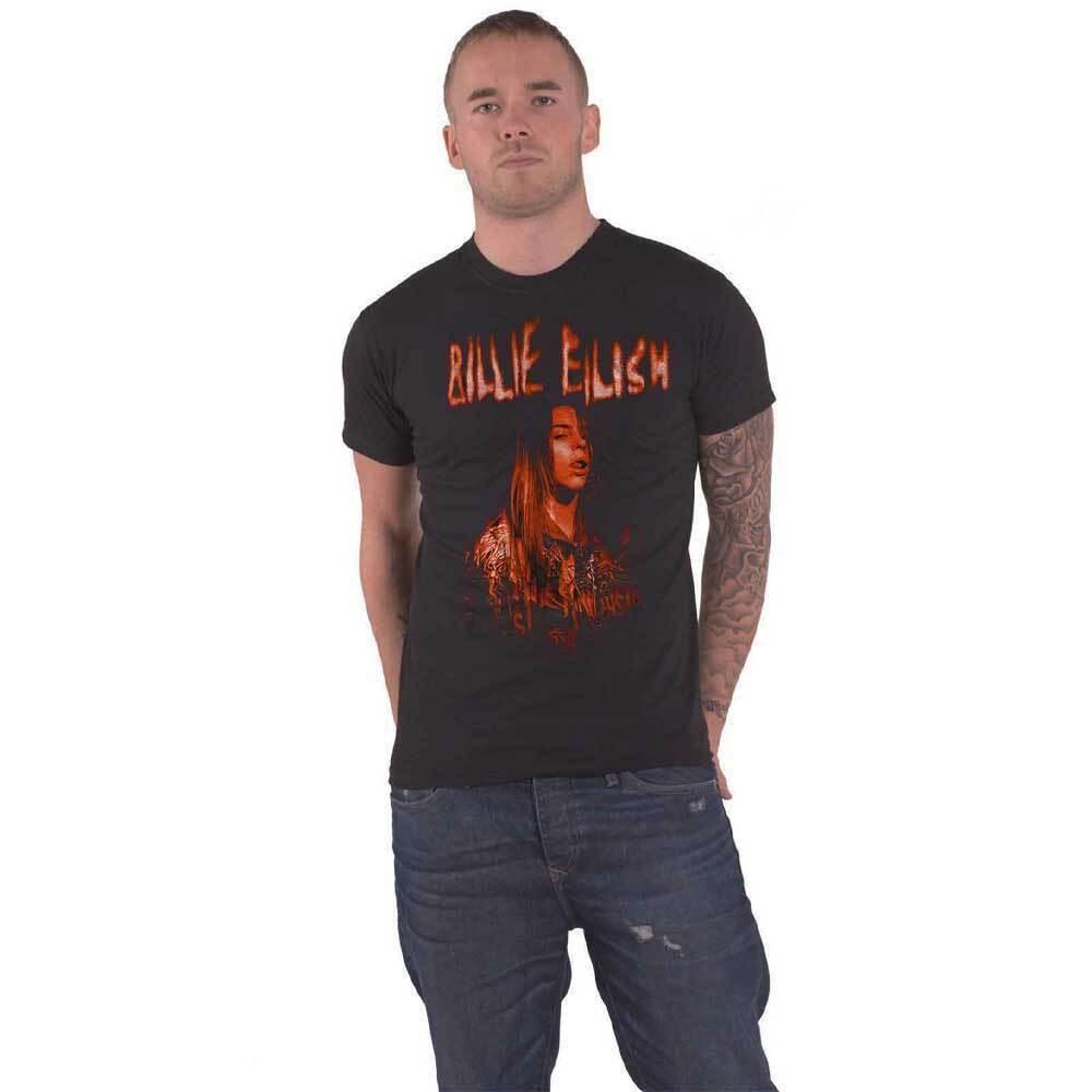 Billie Eilish Unisex volwassen griezelig logo katoenen T-shirt M zwart
