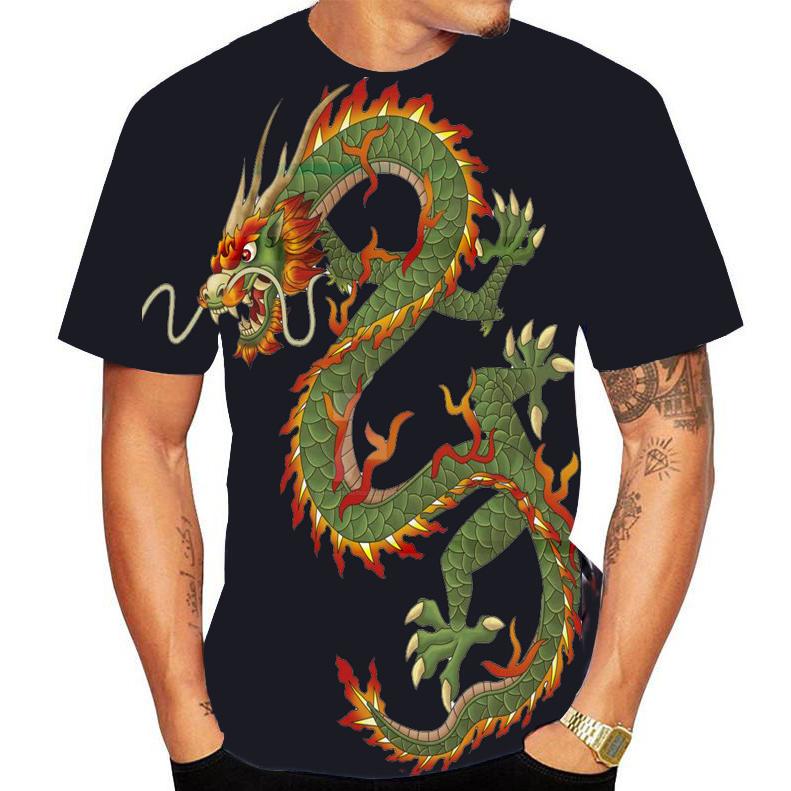 ForYourBeauty Dragon Animal 3D Print T-shirt Lente Zomer Tee Vrouwen Mannen Kleding Plus Size O Hals Korte Mouw Losse Tops ademende Koppels Shirts 6XL