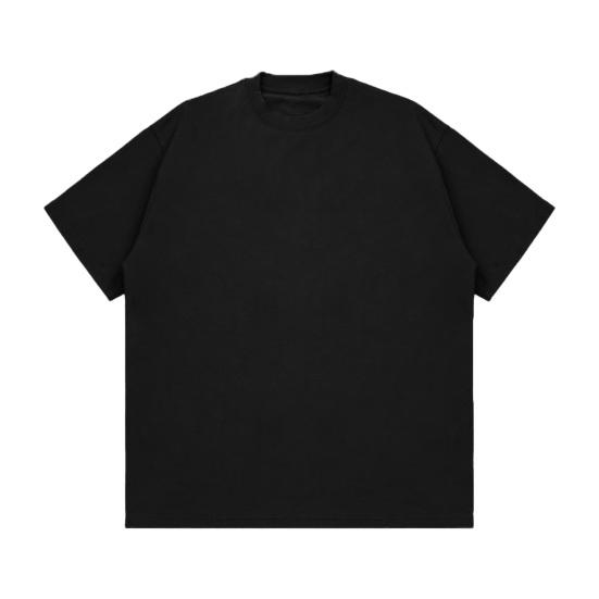 Meizhenchang Zomer Heren T-shirt Ronde Hals Korte Mouw Effen Kleur Zacht Ademend Dunne Trui Losse Casual Eenvoudige Stijl Paar Top L zwart