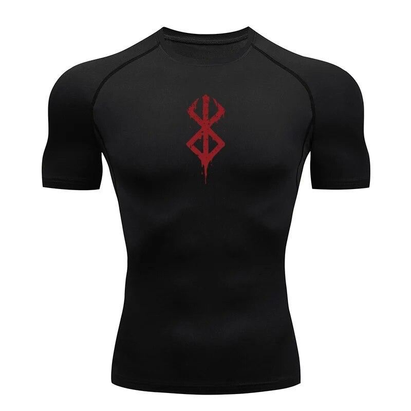 Jun Lin NO.1 Anime Compressieshirt voor heren Fitness Sport Running Tight Gym T-shirts Atletische training Sneldrogend Tops Tee Zomer XL