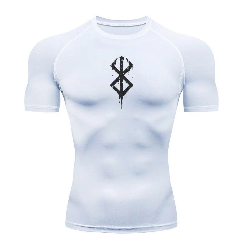 Jun Lin NO.1 Anime Compressieshirt voor heren Fitness Sport Running Tight Gym T-shirts Atletische training Sneldrogend Tops Tee Zomer M