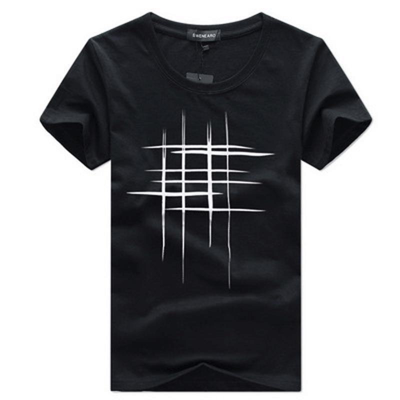 SSSN MEN Clothing Tops Heren T-shirt met korte mouwen en katoenen casual blouse 2XL zwart
