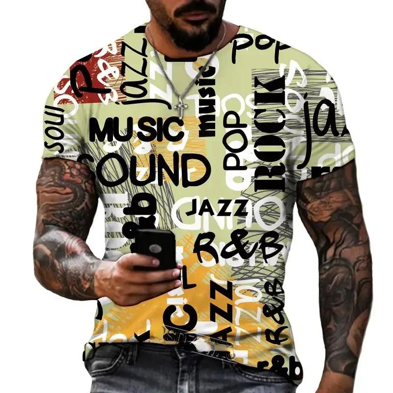 Plus Size FUGUIS 3D Letters Print T-shirt Mannen Zomer Tee Liefhebbers Kleding O Hals Korte Mouw Losse Tops Ademende Koppels Shirts M