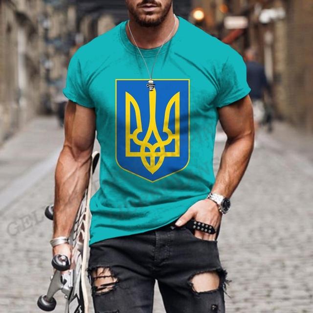 Xuhaijian02 Oekraïne Vlag 3d Print T-shirt Mannen Vrouwen Mode T-shirts Tops Kinderen Hip Hop Tops Tees Zomer Heren T-shirt Oversized Tops Unisex 2XL