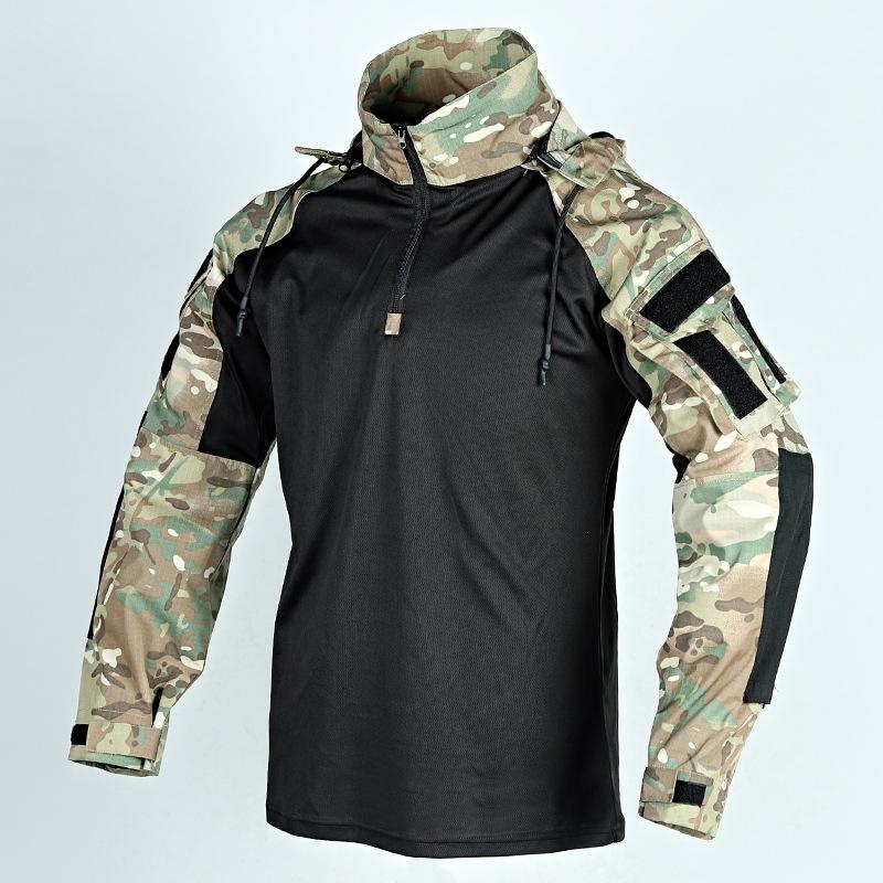 LAOHU Shirts Multicam T-shirt Hooded Heren Shirt Airsoft Paintball Kampeerkleding XS