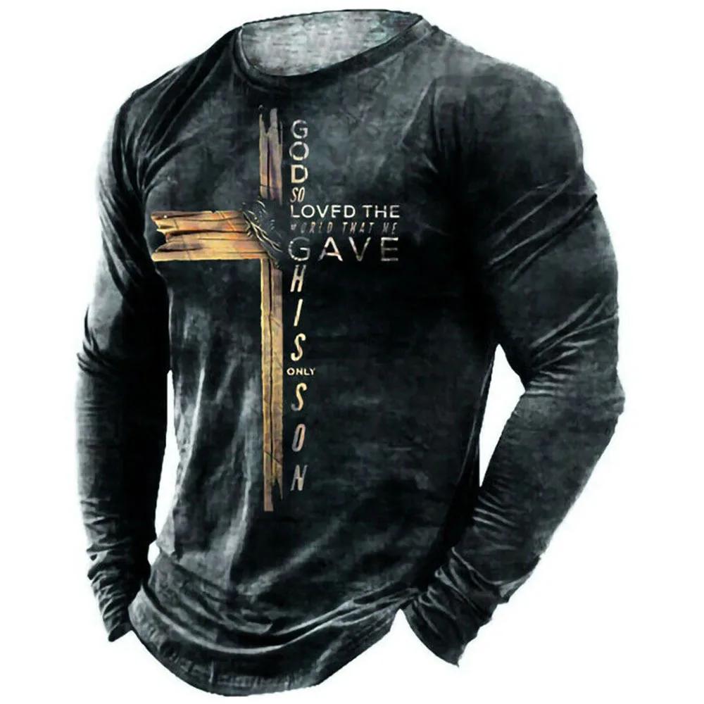 Wengy 2 Knight 3D Digitaal Print Vlag T-shirt Unieke Lange Mouw Trui Voor Heren Europese Stijl Cross-country Ontwerp 5XL