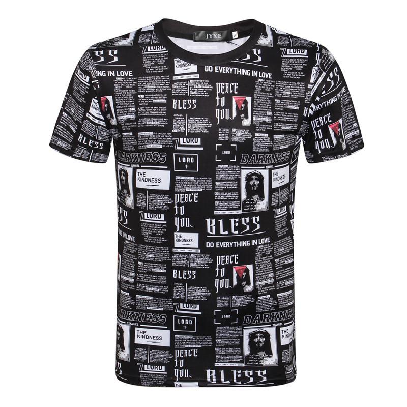 WowClassic Letters Tees Heren Zomer T-shirts Heren Streetwear 3D Print T-shirt Mode O Hals Korte Mouw Tops M