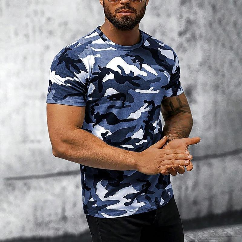Forever Men Zomer T-shirt Herenmode Camouflage Bedrukt Outdoor Korte Mouw Casual T-shirt 3D Grote Maat Heren Top 3XL groen