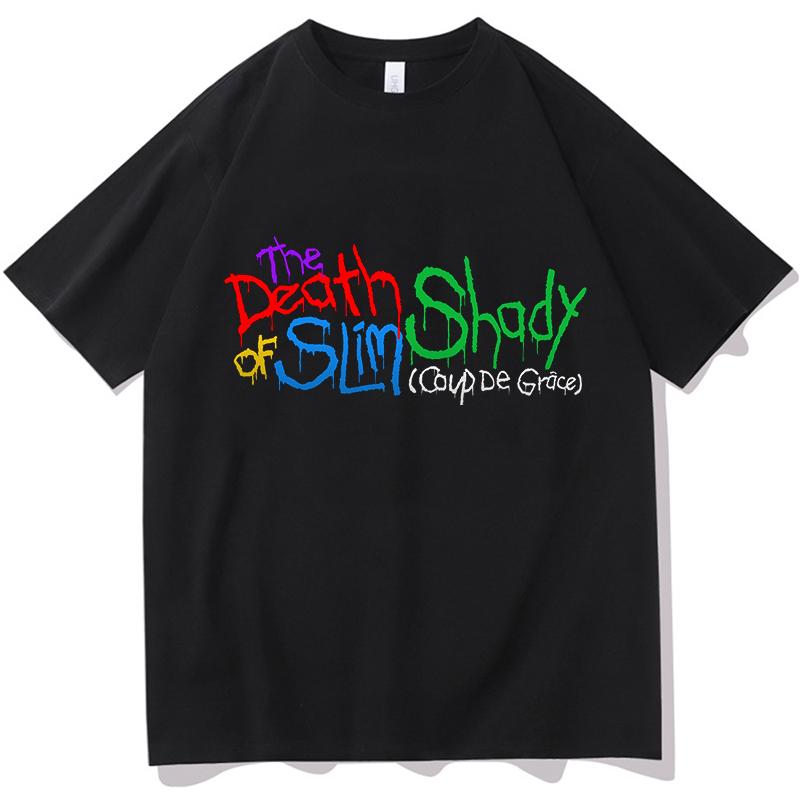 PStx1 Eminem Tobey Print TShirt The Death Of Slim Shady Tee Grappig Herinneringscadeau T-shirt Zomerfans Katoen Unisex Top Tees Kleding XXXL zwart