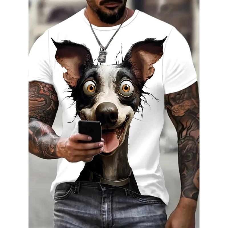 Men look 3D Clothes Zomer korte mouw dieren T-shirt voor mannen 3D patroon print casual T-shirt mode straat oversized kleding heren T-shirt streerwear 5XL