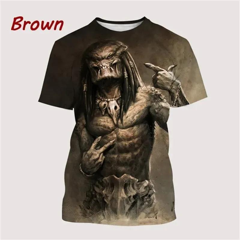 WowClassic Predator Grafisch T-shirt Voor Heren Mode Streetwear Hip Hop 3d Geprint Horror Film Alien T-shirt Zomer Casual Dameskleding 4XL