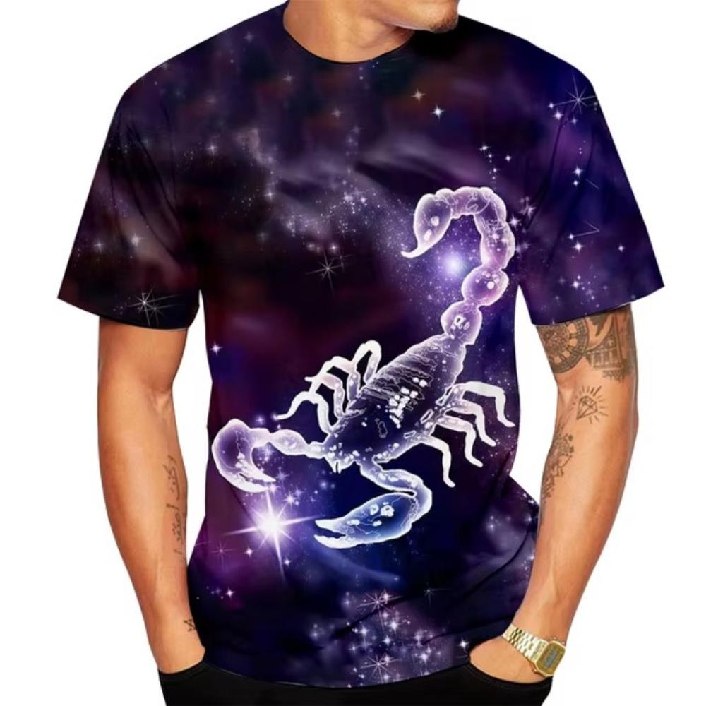 Chaokebang Summer Harajuku 3D Print Mens T-shirt Animal Scorpion T-Shirts Streetwear Men Fashion Casual Oversized O-Neck T Shirt Tops 2XL