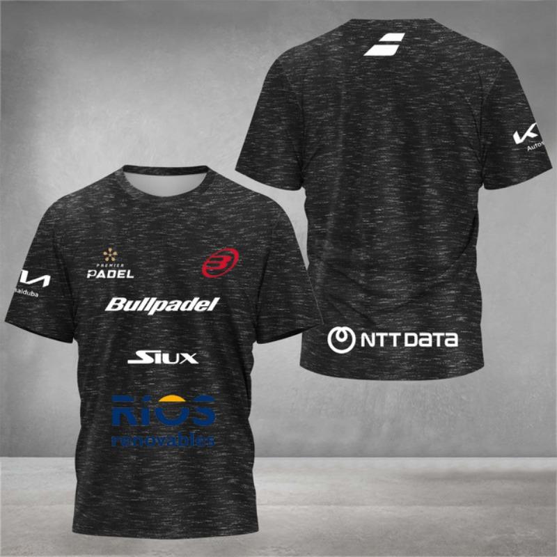 ETST 03 Snel drogende ademende padel tennis fans T-shirt heren tennis training korte mouwen kleding zomer 3D print o-hals T-shirts top L