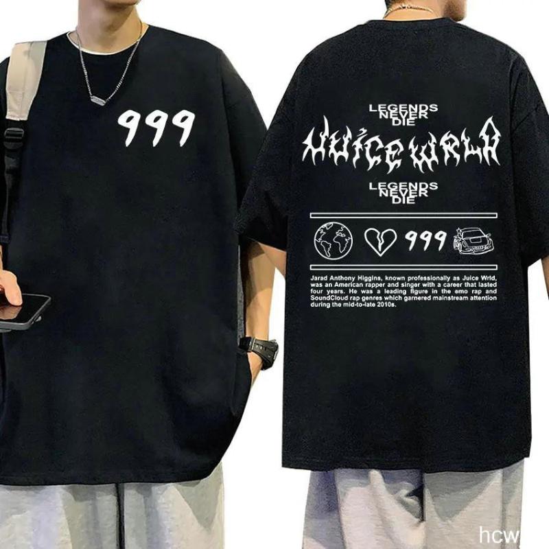 The second face a man Rapper JUICE WRLD klassiek T-shirt met korte mouwen en print L