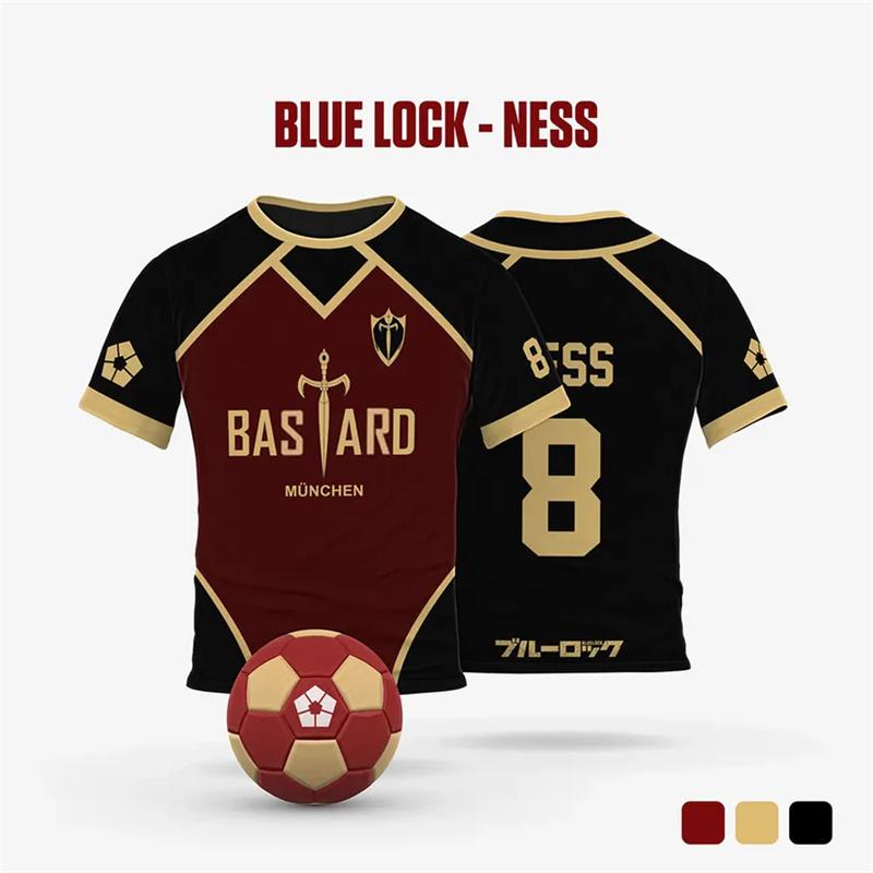 Xuhaijian02 Anime Blue Lock Yukimiya Jersey 3D Print Heren Sport T-shirt Mode Harajuku Manga Korte Mouw Kinderen Unisex T-shirt Y2k Tops XS