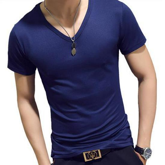 VantaGoods Heren Slim Fit Effen Kleur Korte Mouw T-shirt, Ronde Hals, Zwart/Wit Trend XL